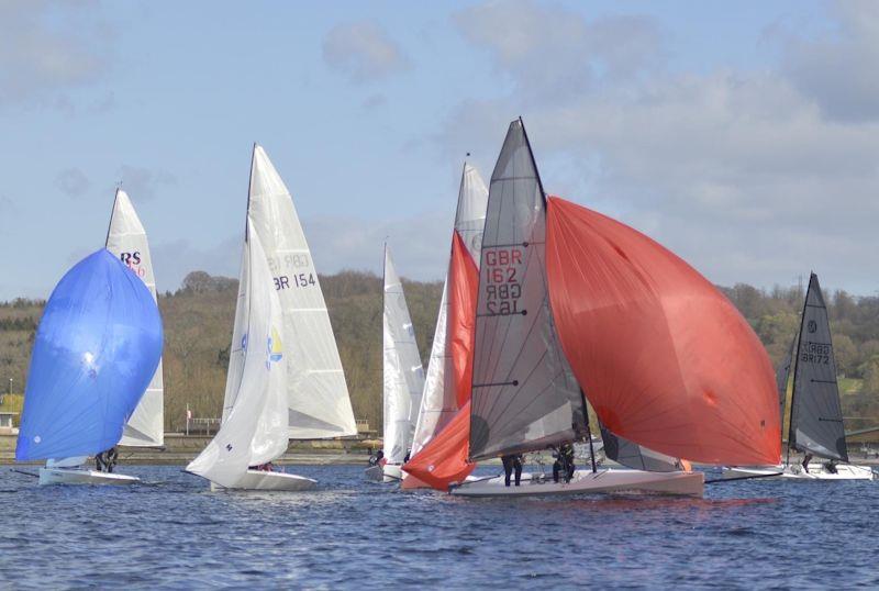 lan Robson and Sandy Johnson lead the fleet - K6 Inland Championships at Oxford photo copyright Adrian Howe taken at Oxford Sailing Club and featuring the K6 class