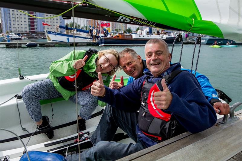 Visitors get on the water at the Gosport Marine Festival photo copyright Gosport Marine Festival taken at  and featuring the RS Quest class