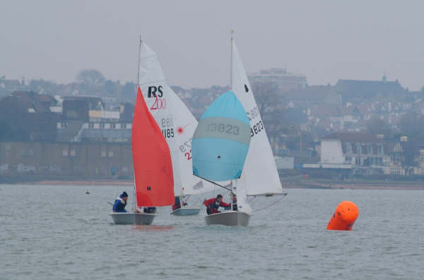 Light winds for the Brass Monkey Race at Leigh-on-Sea Sailing Club photo copyright Graeme Sweeney taken at Leigh-on-Sea Sailing Club and featuring the RS200 class