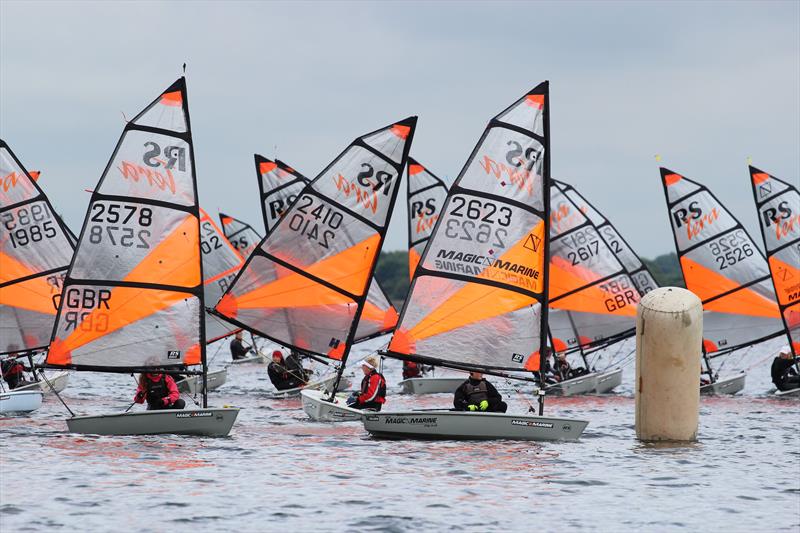 Pro fleet racing in the Magic Marine RS Tera Inland Championships 2014 photo copyright Steve Greenwood taken at Draycote Water Sailing Club and featuring the RS Tera class