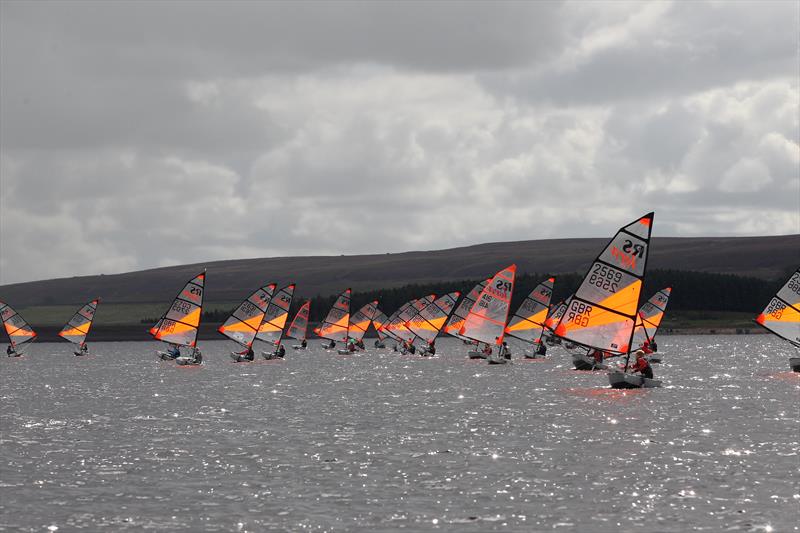 Pro fleet downwind during the Magic Marine RS Tera nationals photo copyright Peter Newton / www.peternewton.zenfolio.com taken at Derwent Reservoir Sailing Club and featuring the RS Tera class