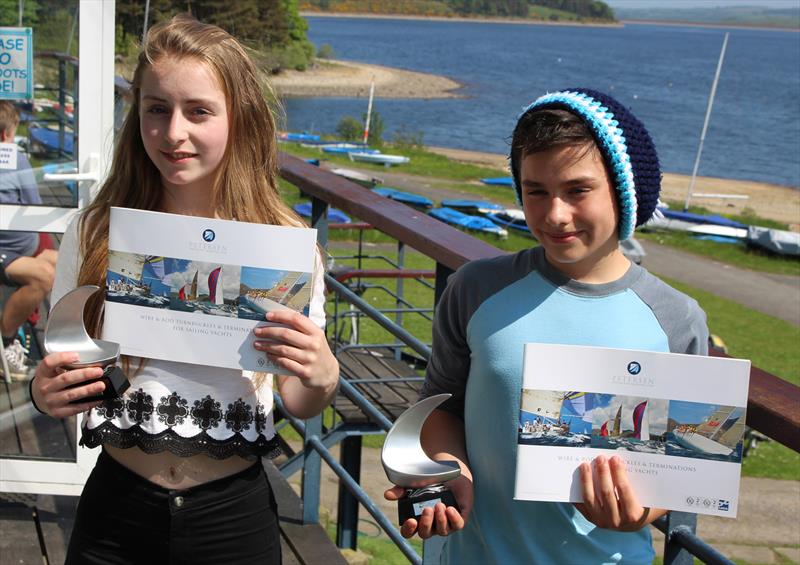 Tatiana Dickinson and Theo Stewart win the RS Tera Northern Travellers at Derwent Reservoir photo copyright Simon Straughan taken at Derwent Reservoir Sailing Club and featuring the RS Tera class