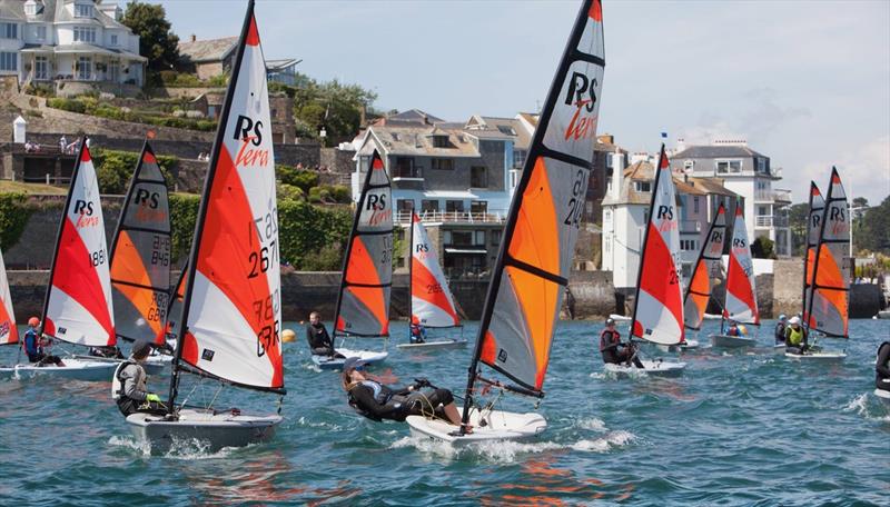 Tera start during the Salcombe Junior Regatta photo copyright Clare Booth taken at Salcombe Yacht Club and featuring the RS Tera class