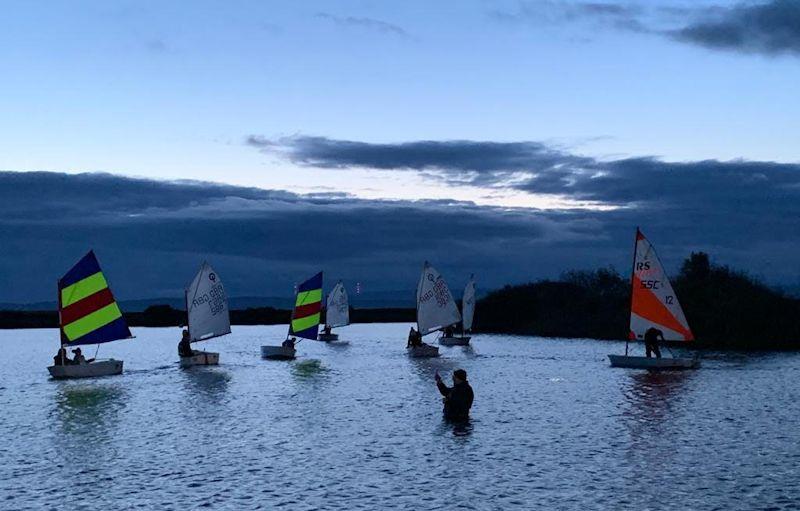 Salterns Bronze fleet took over from the Junior Committee on the water at 5am - 24 hour Salterns Sailathon photo copyright Tanya Baddeley taken at Salterns Sailing Club and featuring the RS Tera class