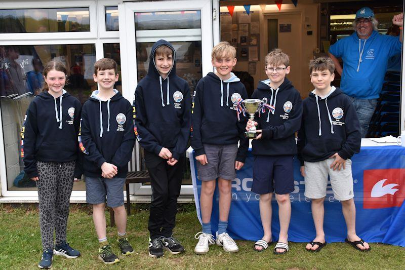 Frensham Pond SC win the team trophy at the Rooster RS Tera Start of Season Championships photo copyright John Edwards taken at Burton Sailing Club and featuring the RS Tera class