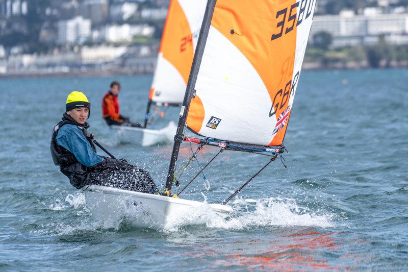 RS Tera South West Squad Winter Training at Paignton concludes with strong winds photo copyright Tom Wild taken at Paignton Sailing Club and featuring the RS Tera class