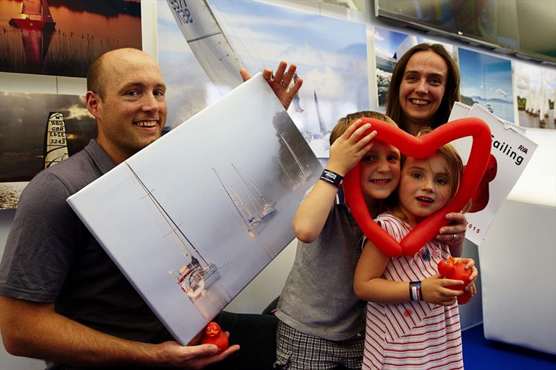 The Grierson family as the ilovesailing calendar 2015 is unveiled at PSP Southampton Boat Show photo copyright RYA taken at  and featuring the  class