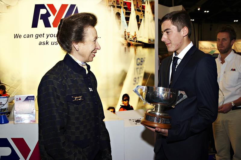 George Gillingham is awarded RYA Yachtmaster™ of the Year 2014 by HRH The Princess Royal photo copyright RYA taken at  and featuring the  class