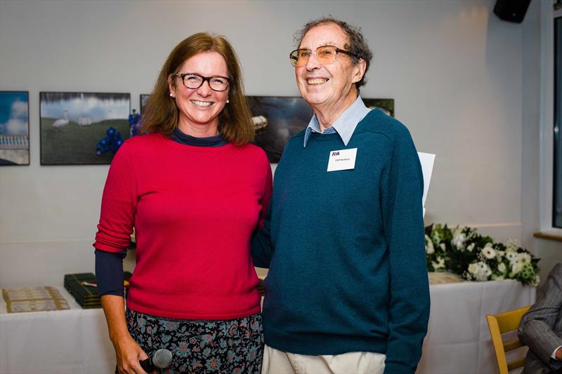 RYA CEO Sarah Treseder and Cliff Norbury celebrating 50 years of RYA membership photo copyright Emily Whiting taken at Royal Yachting Association and featuring the  class