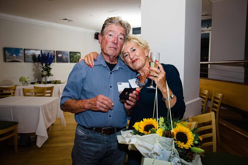 Tony and Chrissie Saunders celebrating 50 years of RYA membership photo copyright Emily Whiting taken at Royal Yachting Association and featuring the  class