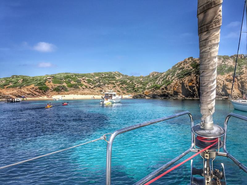 Anchored for lunch in Menorca - photo © Michelle Howell