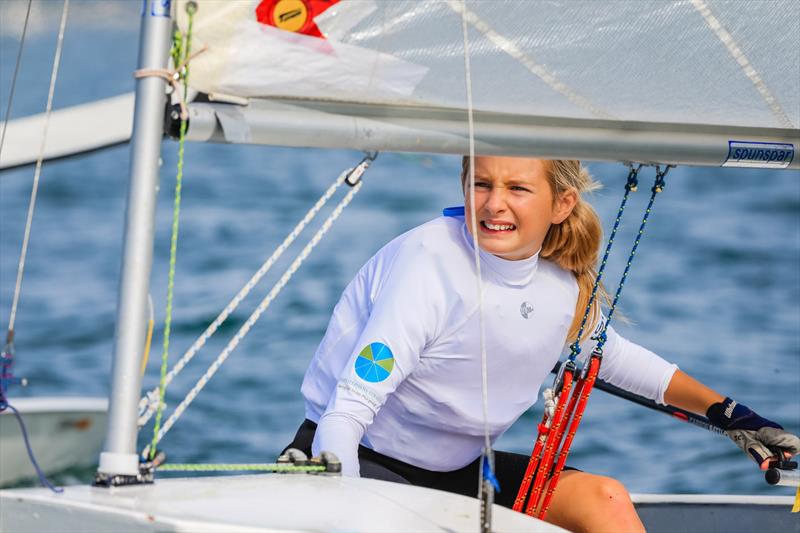 Junior One Sail Series during Sail Port Stephens 2015 photo copyright Craig Greenhill / Saltwater Images taken at Corlette Point Sailing Club and featuring the Sabot class