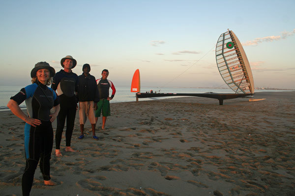 The radical UK backed SailRocket team relocate to the incredible Walvis Bay speed-strip in Namibia photo copyright SailRocket taken at  and featuring the Sailrocket class