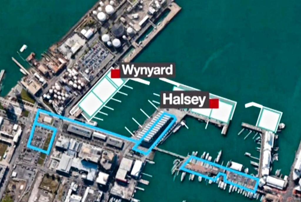 The revised version of the Halsey Street and Wynyard Point area, which would also require the relocation of the car ferries and sea plane currently operating from the area. photo copyright SW taken at  and featuring the  class