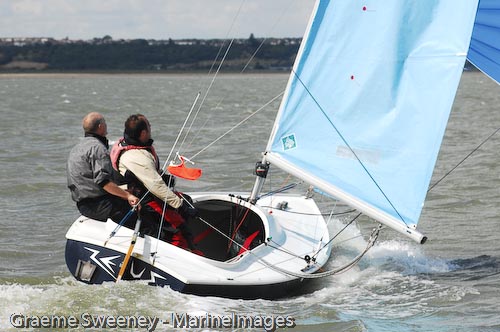 Racing in the 2009 Nore Race on the Thames Estuary photo copyright Graeme Sweeney / www.MarineImages.co.u taken at Benfleet Yacht Club and featuring the Sandhopper class
