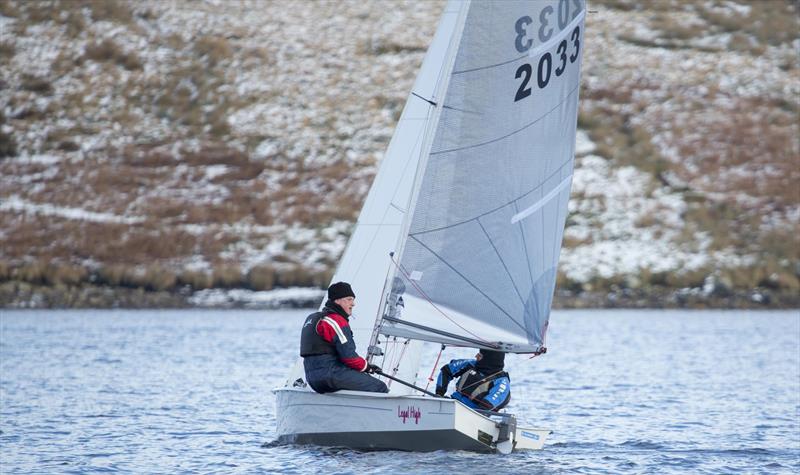 Steve Walker & Jerry Hannabuss finish second in the Yorkshire Dales Brass Monkey photo copyright Tim Olin / www.olinphoto.co.uk taken at Yorkshire Dales Sailing Club and featuring the Scorpion class
