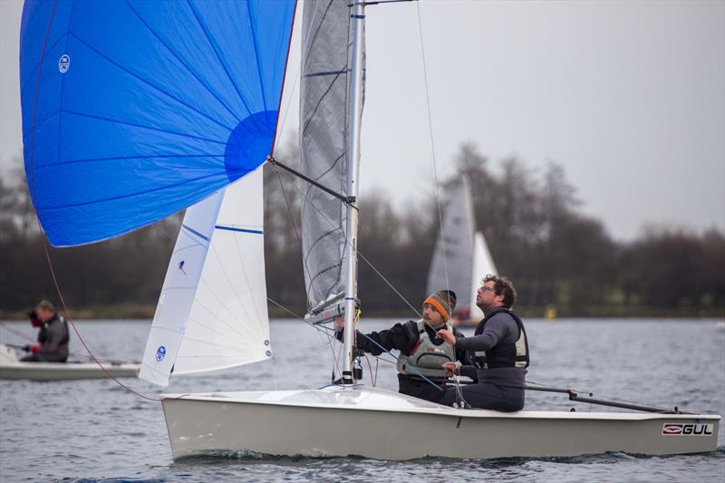 Peter Gray & Simon Forbes win the Notts County SC First of Year race photo copyright David Eberlin taken at Notts County Sailing Club and featuring the Scorpion class
