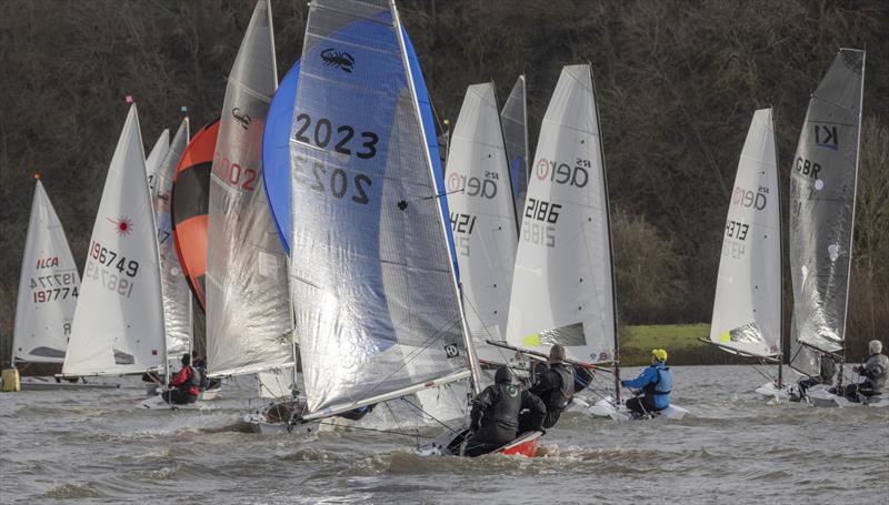 Downwind leg at the Notts County Cooler photo copyright David Eberlin taken at Notts County Sailing Club and featuring the Scorpion class