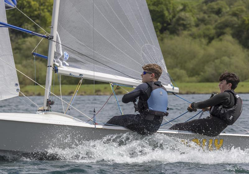 Cillian Dyne and Josh White during the Notts County SC Scorpion Open photo copyright David Eberlin taken at Notts County Sailing Club and featuring the Scorpion class