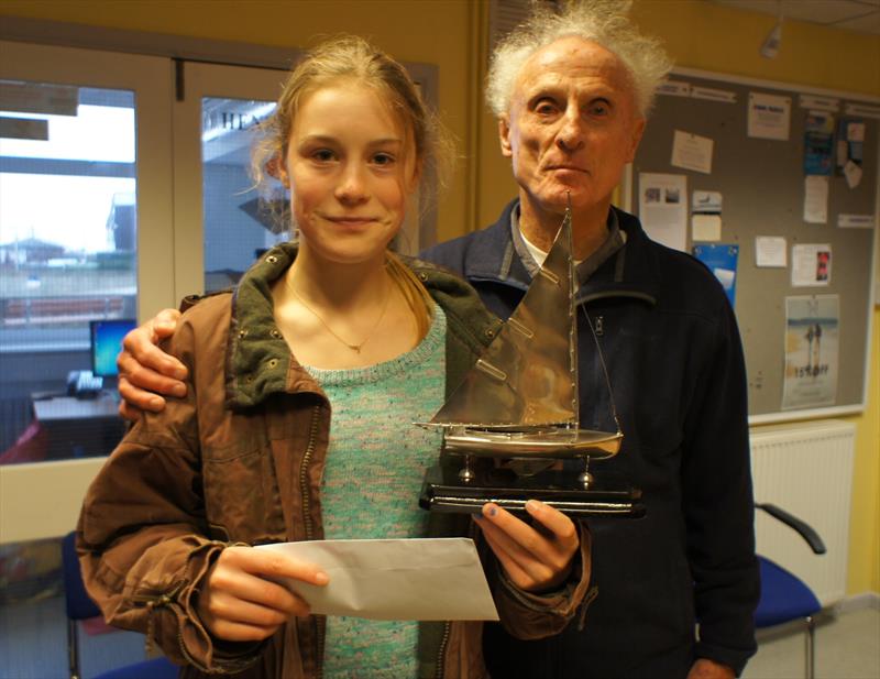 Winner Vita Heathcote with Stuart Jardine, PRO at the Peter Andreae Trophy 2015 - photo © Ann Brunskill