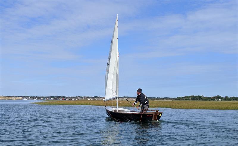 The 'dark lord' a.k.a. Andy Ash-Vie sailing his Scow at Keyhaven - photo © Mark Jardine