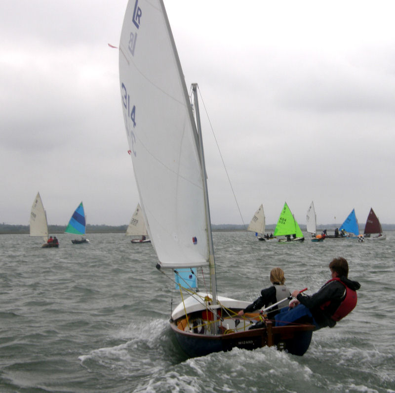 Rory & Alex Paton during the Lymington River Scow nationals in Keyhaven photo copyright John Claridge taken at Keyhaven Yacht Club and featuring the Scow class