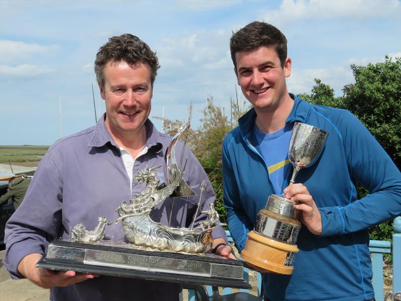2019 Champions Adam Anthony & Charlie Andrews at the British Sharpie Championship photo copyright James Case taken at Wells Sailing Club and featuring the Sharpie class