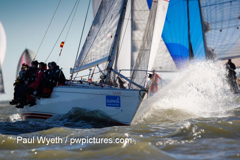 Sigma 38 Light during day 5 of the Garmin Hamble Winter Series photo copyright Paul Wyeth / www.pwpictures.com taken at Hamble River Sailing Club and featuring the Sigma 38 class
