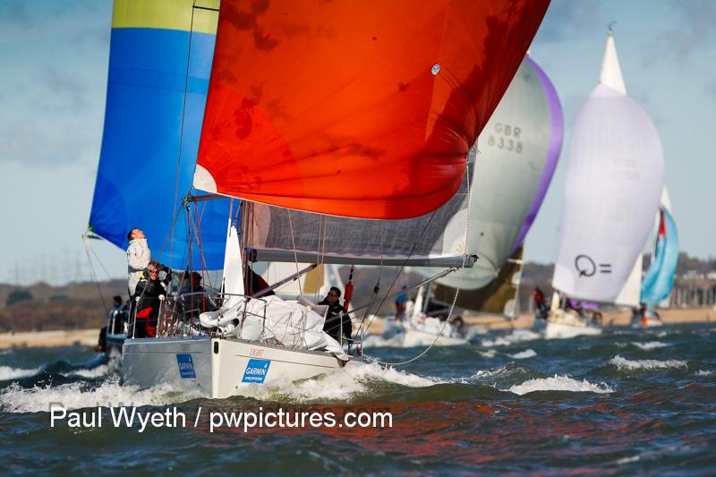 Sigma 38 Light during day 5 of the Garmin Hamble Winter Series photo copyright Paul Wyeth / www.pwpictures.com taken at Hamble River Sailing Club and featuring the Sigma 38 class