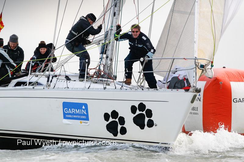 Pandanova 11, Sigma 38, on day 7 of the Garmin Hamble Winter Series photo copyright Paul Wyeth / www.pwpictures.com taken at Hamble River Sailing Club and featuring the Sigma 38 class