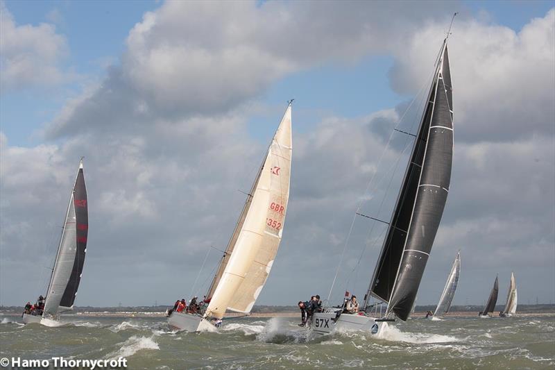2017 Hamble Winter Series week 4 photo copyright Hamo Thornycroft / www.yacht-photos.co.uk taken at Hamble River Sailing Club and featuring the Sigma 38 class