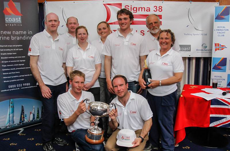 The team of Festina Lente win the Sigma 38 nationals in Lymington photo copyright Paul Wyeth / www.pwpictures.com taken at Royal Lymington Yacht Club and featuring the Sigma 38 class