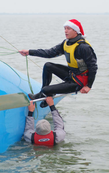 Light winds for the Brass Monkey Race at Leigh-on-Sea Sailing Club photo copyright Graeme Sweeney taken at Leigh-on-Sea Sailing Club and featuring the 18ft Skiff class
