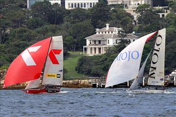 Skiff legend Iain Murray proves he's still got it during the 18ft Skiff Ferry Patrons Trophy