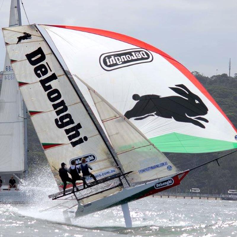 De'Longhi-Rabbitohs photo copyright Frank Quealey taken at Australian 18 Footers League and featuring the 18ft Skiff class