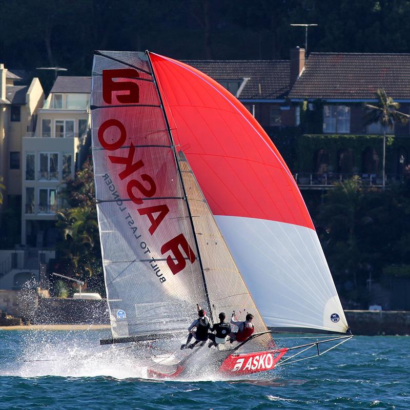 Asko Appliances a worthy second placing today in the R. Watt Memorial Trophy photo copyright Frank Quealey taken at  and featuring the 18ft Skiff class