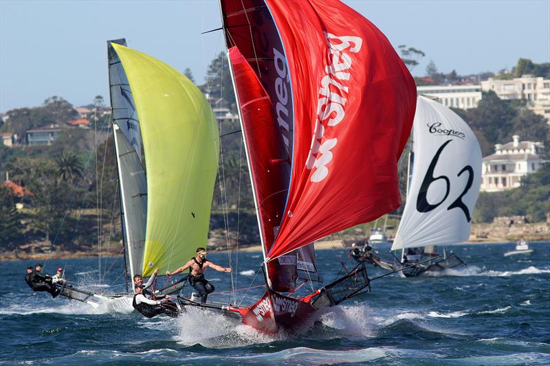 Action aproaching the bottom mark during the R. Watt Memorial Trophy - photo © Frank Quealey