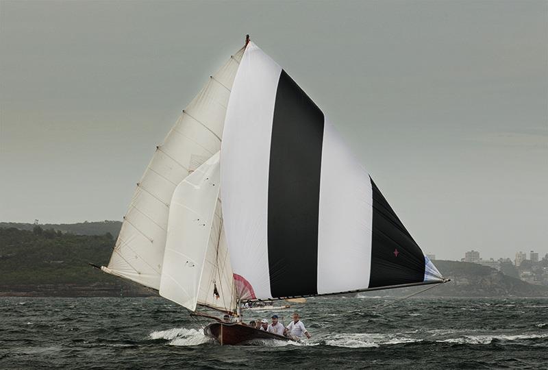 Aberdare scored a second win on day 2 of the Historical Skiff Australian Championship photo copyright Andrea Francolini taken at Sydney Flying Squadron and featuring the 18ft Skiff class