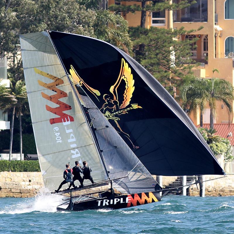 The brand new Triiple M was christened only one hour before today's race and showed plenty of promise for the future during race 1 of the 18ft Skiff NSW Championship - photo © Frank Quealey