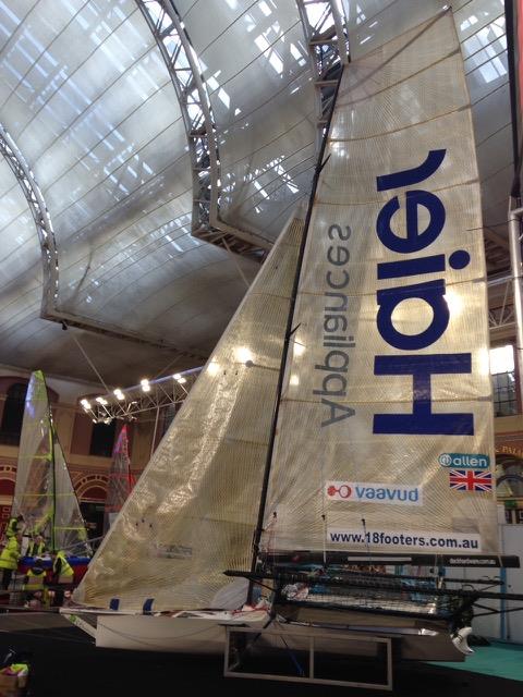 18ft Skiff at the RYA Suzuki Dinghy Show photo copyright Tristan Hutt taken at RYA Dinghy Show and featuring the 18ft Skiff class