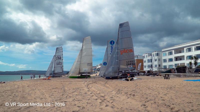 18ft Skiff Euro Grand Prix at Sandbanks day 1 photo copyright VR Sport Media taken at  and featuring the 18ft Skiff class
