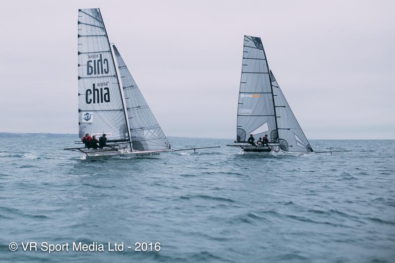 18ft Skiff Euro Grand Prix at Sandbanks day 2 photo copyright VR Sport Media taken at  and featuring the 18ft Skiff class
