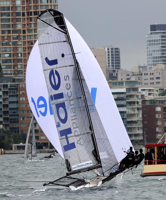 Pedro Vozone will have another Haier Appliances skiff for the coming season photo copyright Frank Quealey taken at Sydney Flying Squadron and featuring the 18ft Skiff class