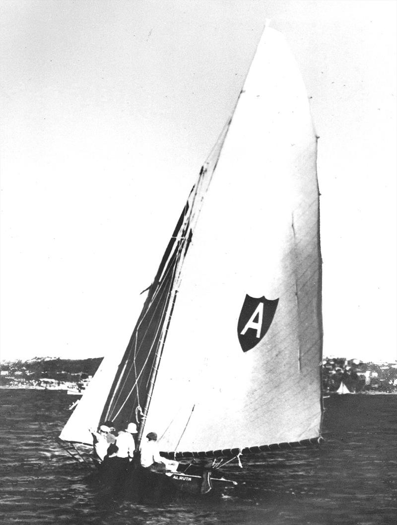 Alf Beashel's ALRUTH in action in the 1950s photo copyright Australian 18 Footers League taken at Australian 18 Footers League and featuring the 18ft Skiff class