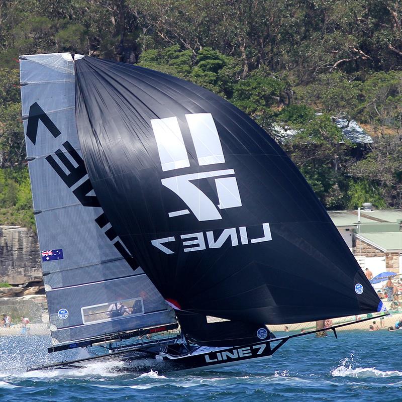 Line 7 second after another impressive performance in the 18ft Skiff Syd. Barnett Jr. Memorial Trophy photo copyright Frank Quealey taken at Australian 18 Footers League and featuring the 18ft Skiff class