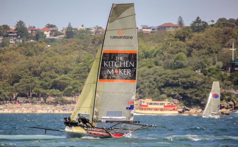The Kitchen Maker enjoyed the conditions in the 18ft Skiffs: WC 'Trappy' Duncan Trophy photo copyright Michael Chittenden taken at Australian 18 Footers League and featuring the 18ft Skiff class