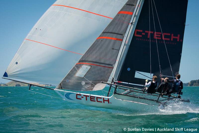 C-Tech at the NZ Championship photo copyright Suellen Hurling / Auckland Skiff League taken at  and featuring the 18ft Skiff class