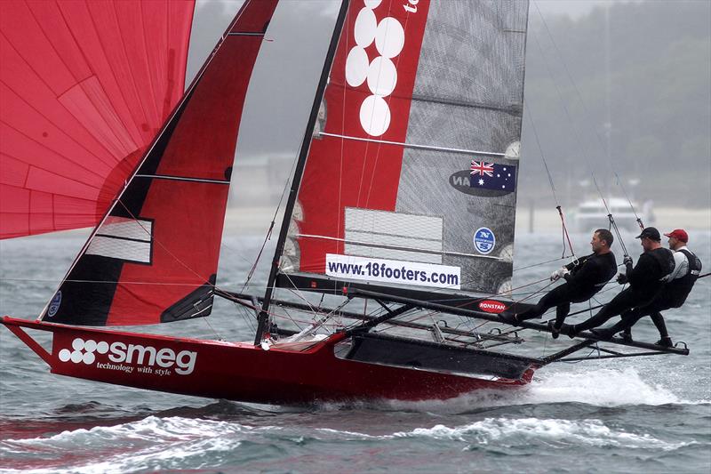  during 18ft Skiff 2017 JJ Giltinan Championship race 1 photo copyright Frank Quealey taken at Australian 18 Footers League and featuring the 18ft Skiff class