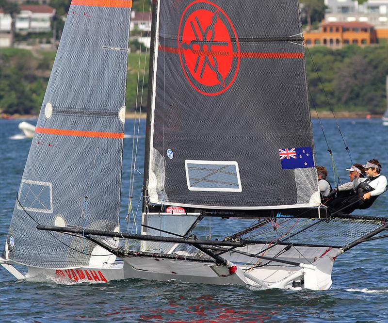 Series leader Yamaha could manage only 19th place in 18ft Skiff 2017 JJ Giltinan Championship race 5 in a totally uncharacteristic performance photo copyright Frank Quealey taken at Australian 18 Footers League and featuring the 18ft Skiff class
