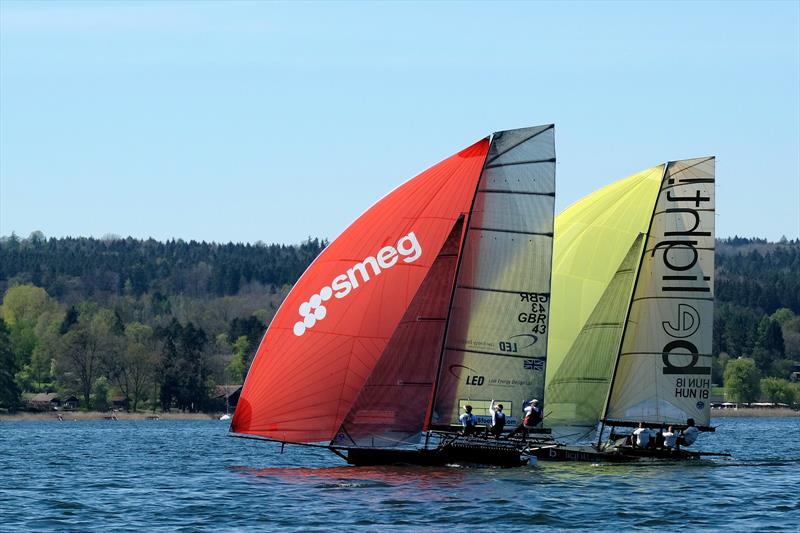 18ft Skiff European Grand Prix Round 1 at Ammersee photo copyright Frank Reger / DSC taken at  and featuring the 18ft Skiff class